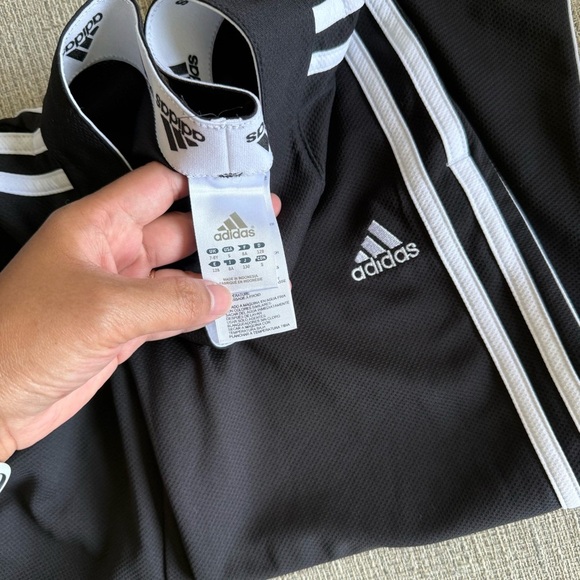 Adidas Black and White Athletic sweatpants with Iconic Stripes - Picture 4 of 4